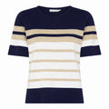 Zuzanna Kortärmad Pullover Dam Navy Sand Micha
