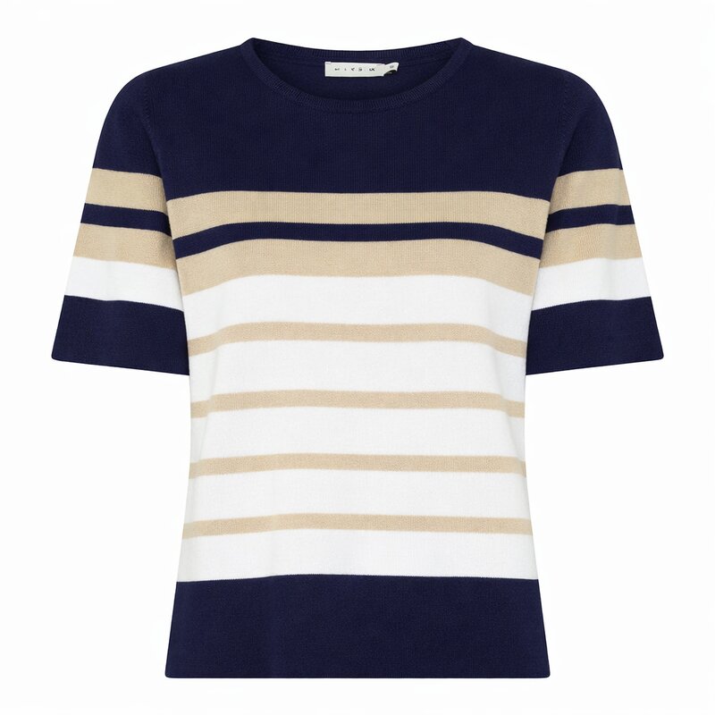 Zuzanna Kortärmad Pullover Dam Navy Sand Micha