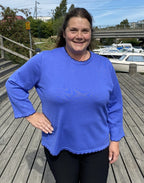 Candy Crew Neck Pullover Ladies Laven Blue Micha