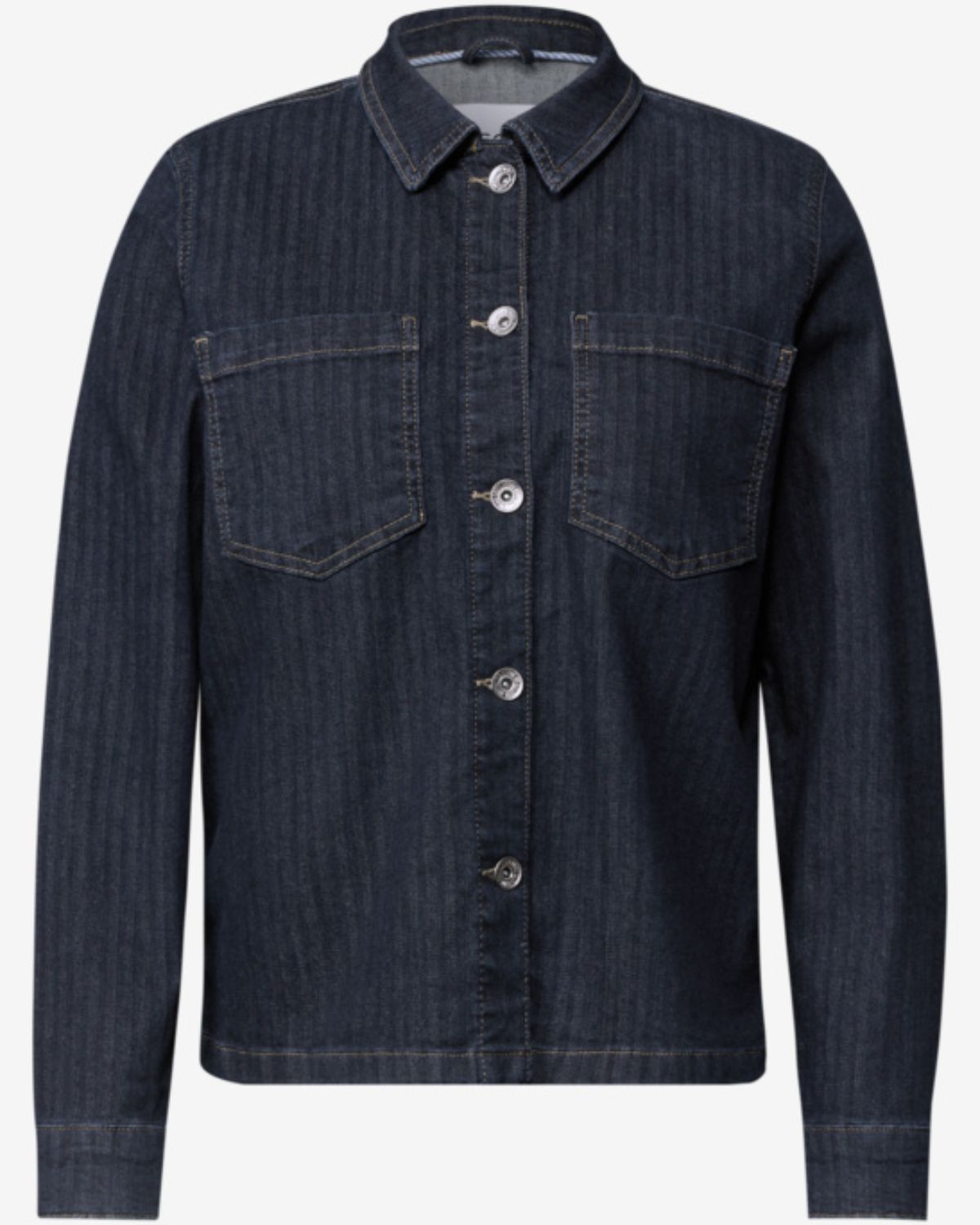Mona Denim Skjorta Dam Denimblå Rinsed Herringbone | Smilebutiken - Cecil