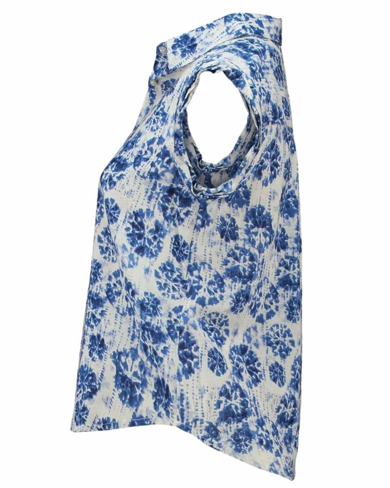 Mönstrad Blus Johanna Dam Navy | Smilebutiken - Zabaione