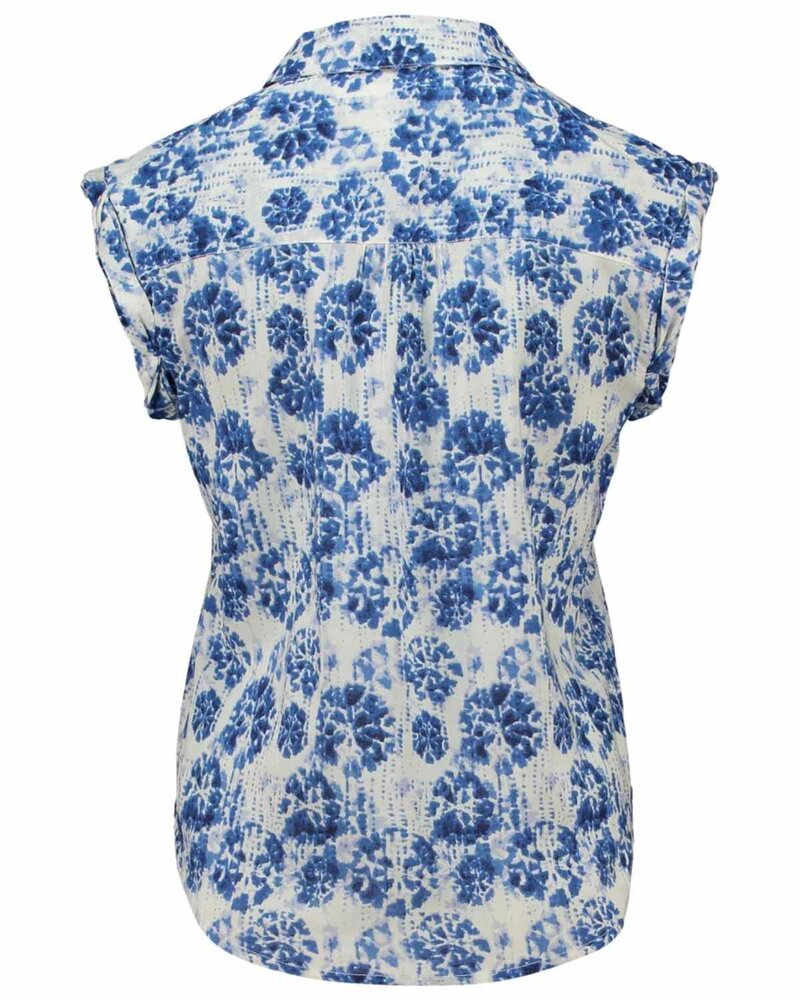 Mönstrad Blus Johanna Dam Navy | Smilebutiken - Zabaione