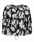 Patterned Blouse Xia Ladies Black | Smilebutiken - Zabaione