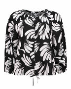 Patterned Blouse Xia Ladies Black | Smilebutiken - Zabaione