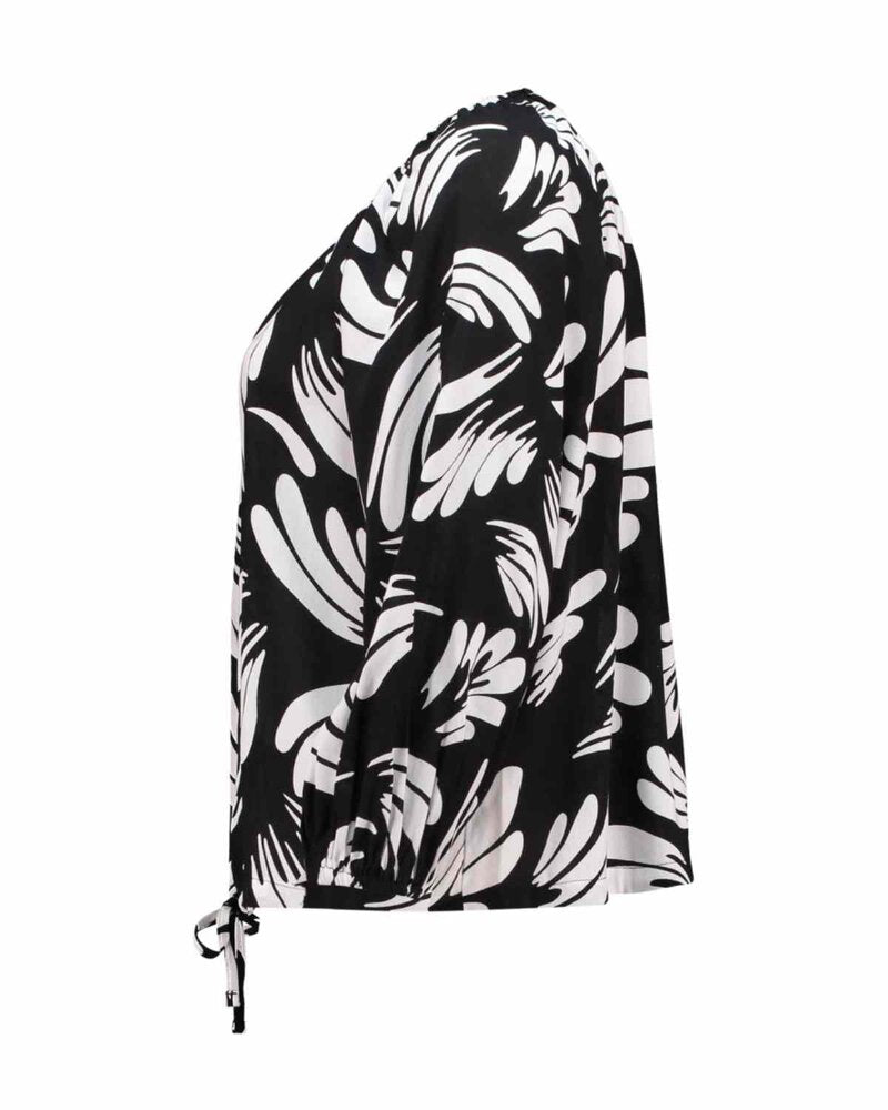 Patterned Blouse Xia Ladies Black | Smilebutiken - Zabaione