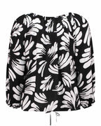 Patterned Blouse Xia Ladies Black | Smilebutiken - Zabaione