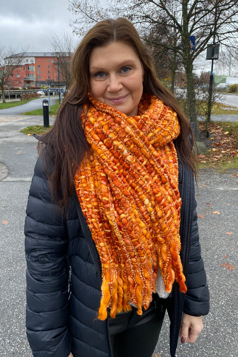 Star Halsduk Dam Orange W Golden Lurex Moshi