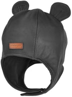 Musse Fleece Lined Elk Leather Hat Kids - Lindberg