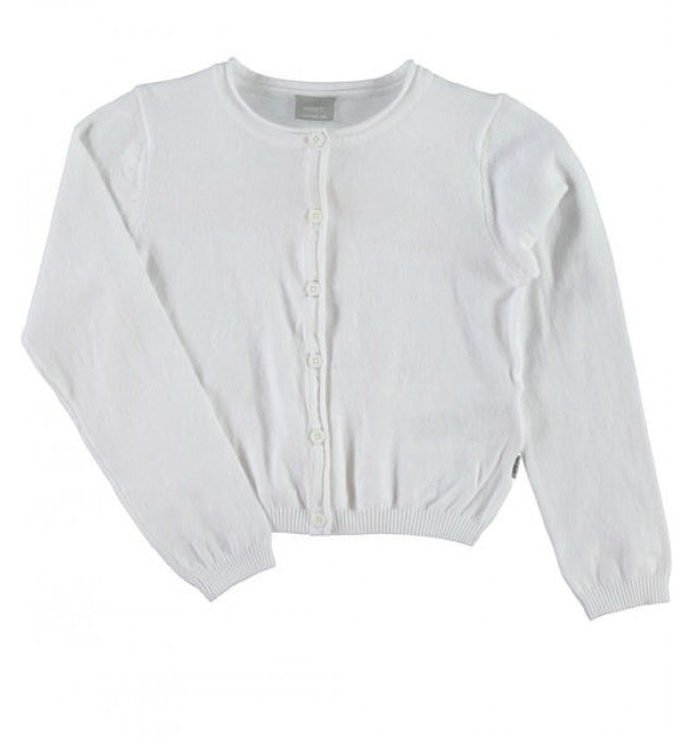 Vamina Knit Short Cardigan Bright White Barn Name it