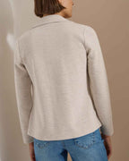 Nevaeh Kavaj Med Struktur Dam Cashmere Beige Melange | Smilebutiken - Cecil