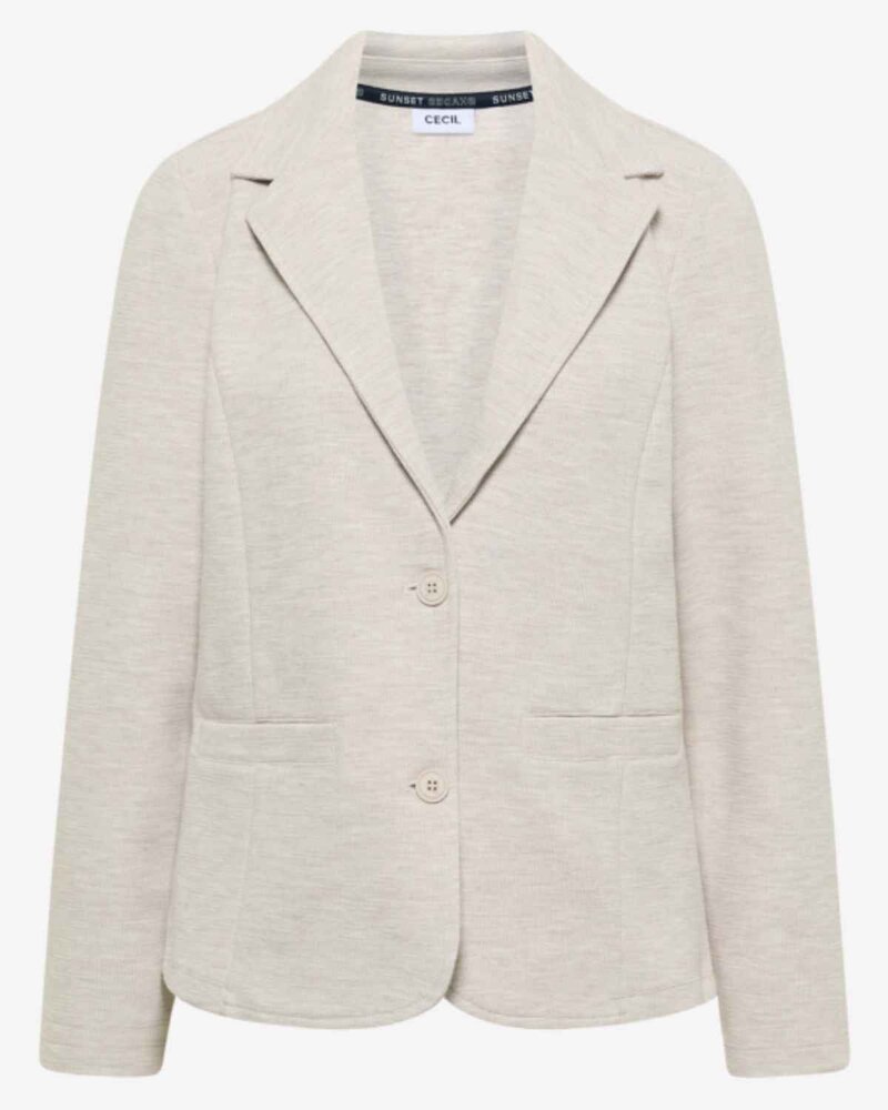 Nevaeh Kavaj Med Struktur Dam Cashmere Beige Melange | Smilebutiken - Cecil