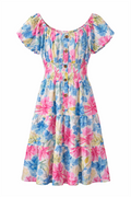 Nia Short Dress Women Blue Caramelle | Smilebutiken Caramelle Fashion