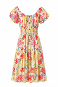 Nia Short Dress Women Yellow Caramelle | Smilebutiken - Caramelle Fashion