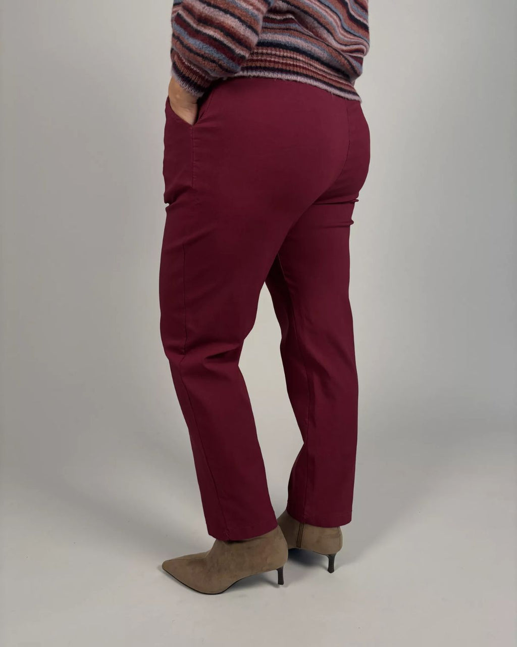 Nico Barrel Byxa Superstretch Dam Vinröd | Smilebutiken - Camicia