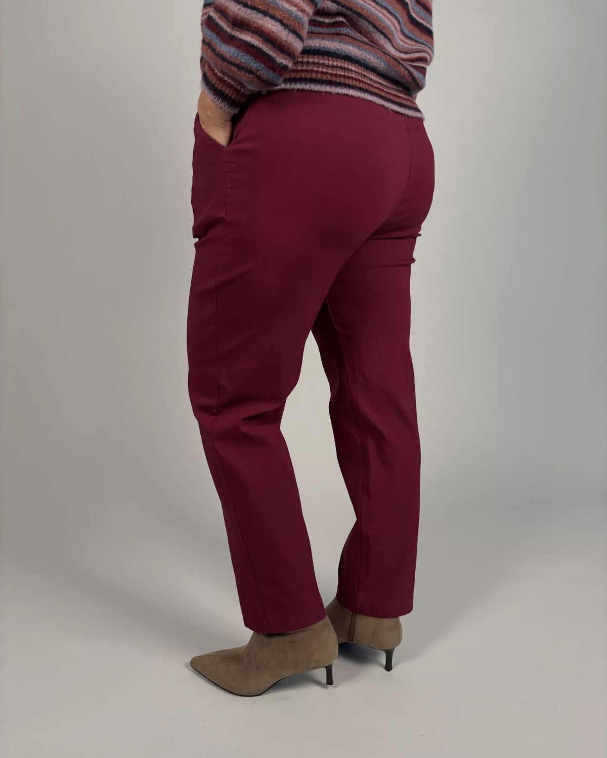 Nico Barrel Byxa Superstretch Dam Vinröd | Smilebutiken - Camicia