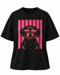 Noelle T-shirt Tax Hjärtan Svart Black | Smilebutiken - Caramelle Fashion