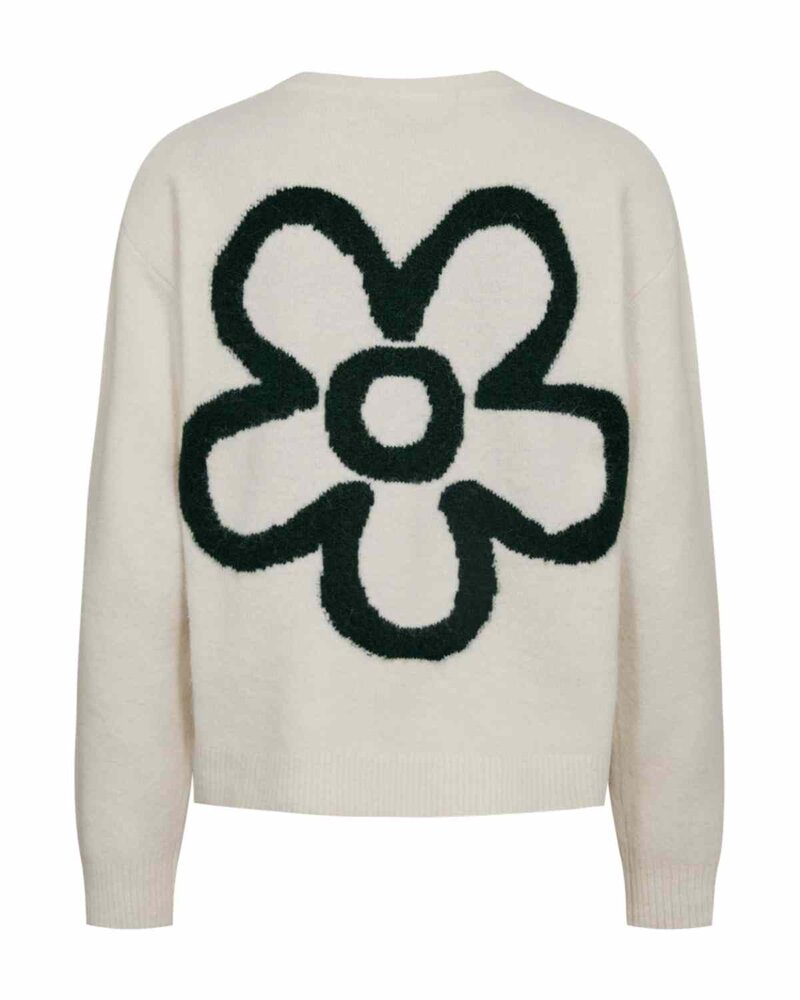 Nomas Cardigan Dam Moonbeam Melange W Deep Forest | Smilebutiken - Freequent