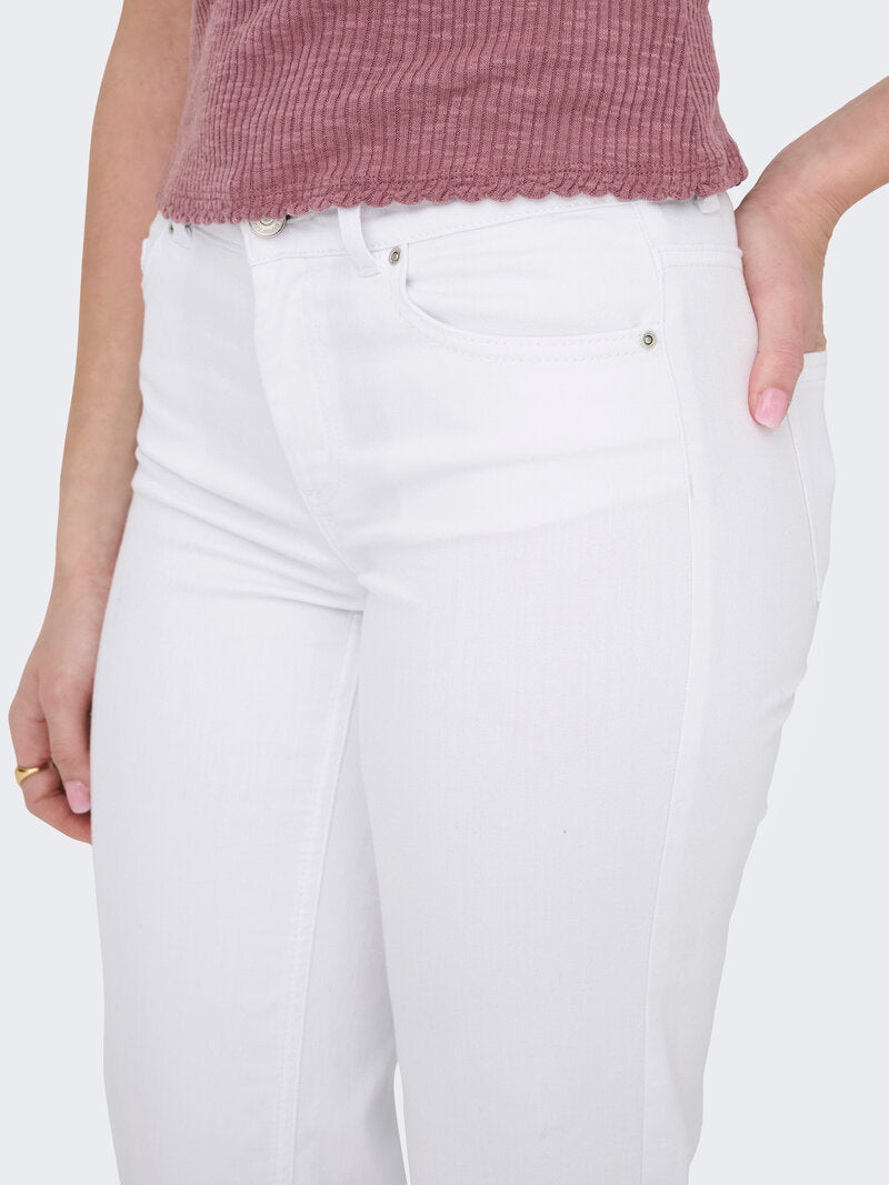 Blush Mid Straight Jeans Women White ONLY