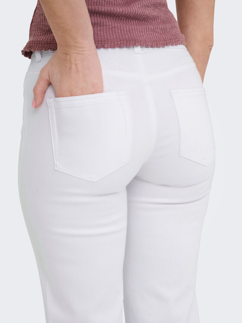 Blush Mid Straight Jeans Women White ONLY