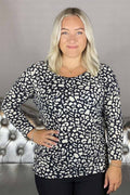 Elcos Jumper Ladies Black with Light Leopard - ONLY