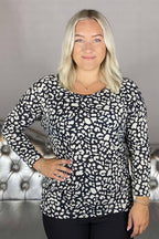 Elcos Jumper Ladies Black with Light Leopard - ONLY