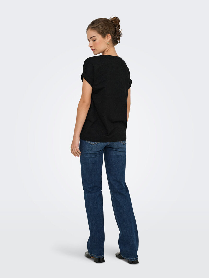 Moster Glitter T-shirt Dam Black Lurex ONLY
