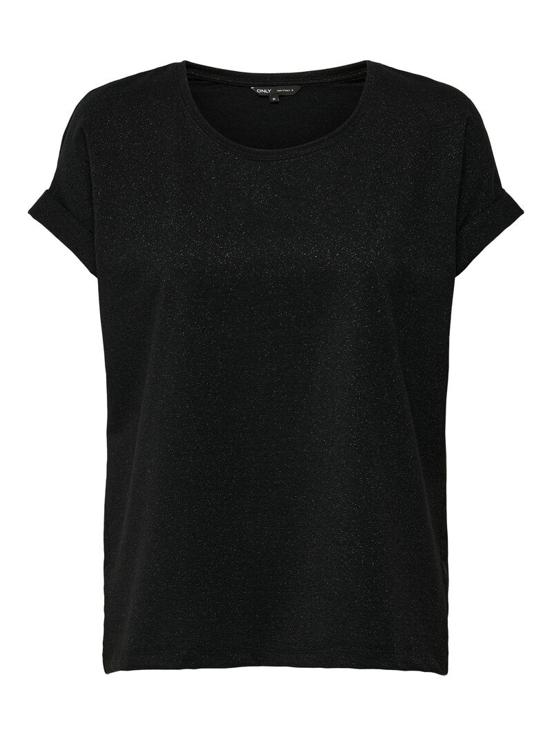 Moster Glitter T-shirt Dam Black Lurex ONLY