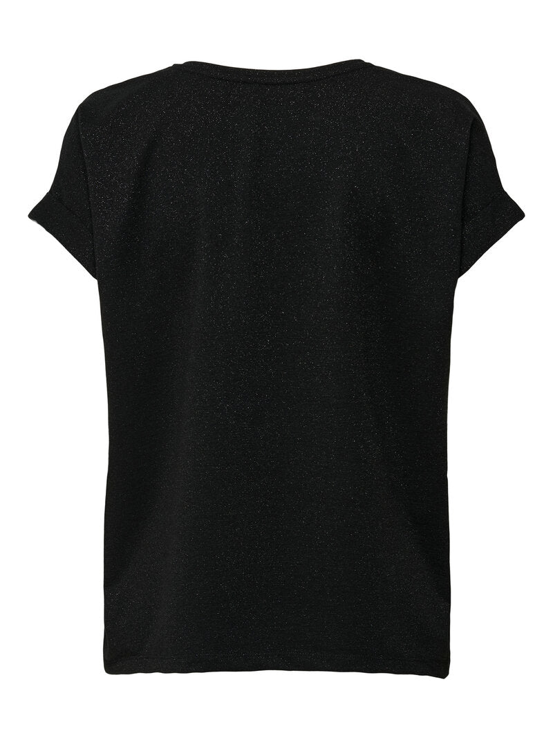 Moster Glitter T-shirt Dam Black Lurex ONLY