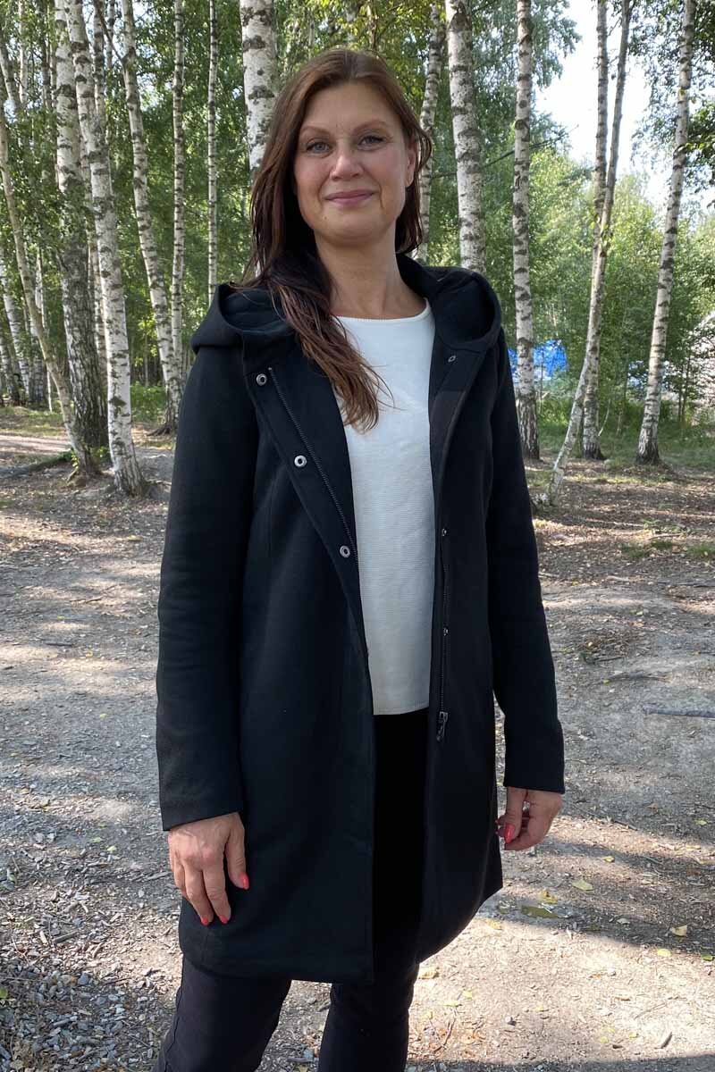 Sedona Hooded Jacket Women Black - ONLY