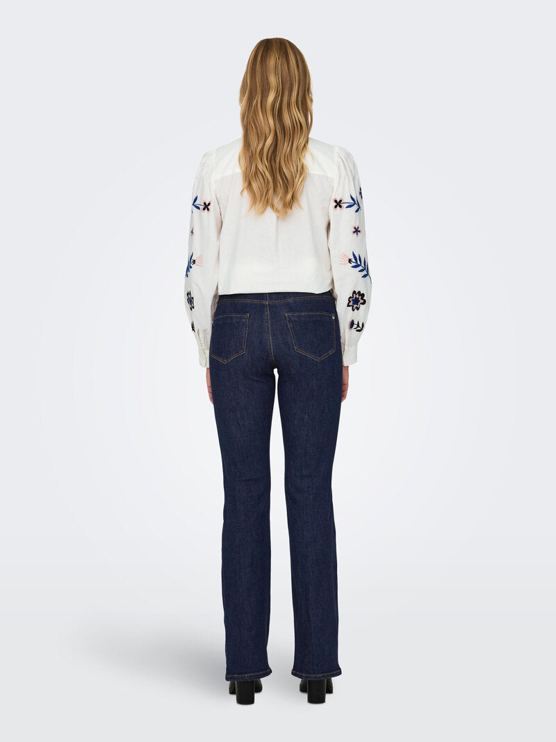 Wauw Bootcut Jeans Dam Dark Blue Denim ONLY