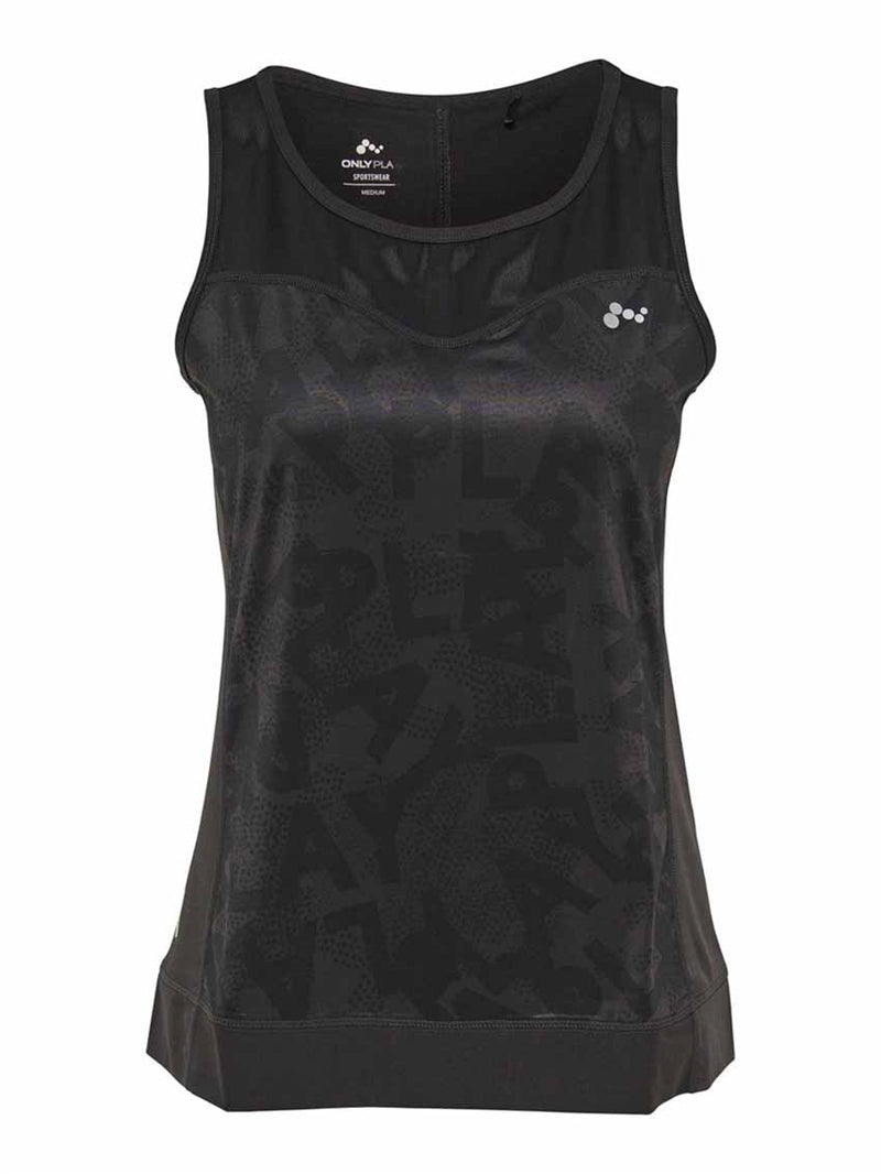 ONLYPLAY Training Top Dark Grey All-over Print Women - ONLY PLAY