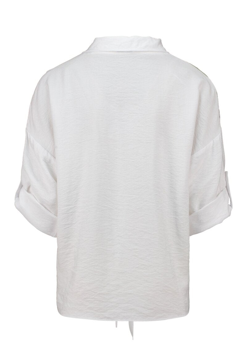 Omara Blus Med Knyt Dam White | Smilebutiken - Zabaione