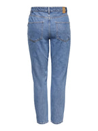 Jagger High Waist Ankle Jeans Ladies Medium Blue ONLY