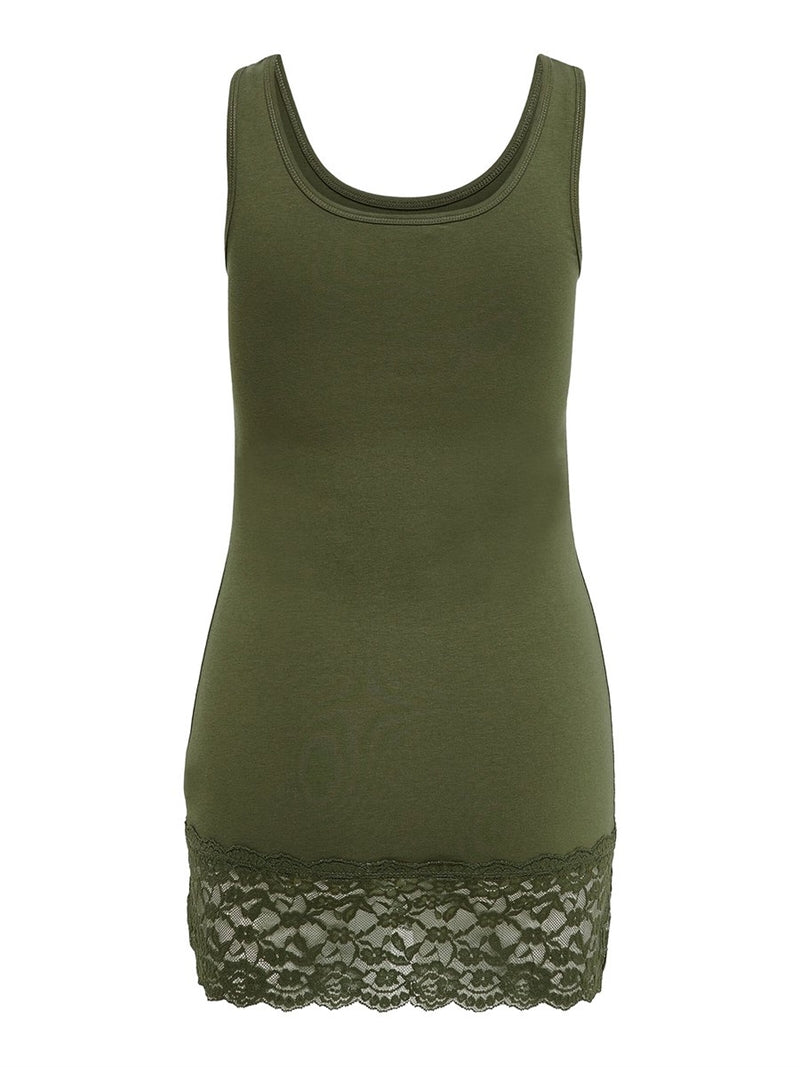 Live Love Long Lace Tank Top Kalamata Dam - ONLY