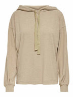 Zoe Long-Sleeved Hoodie Women Beige - ONLY