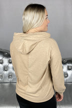 Zoe Long-Sleeved Hoodie Women Beige - ONLY