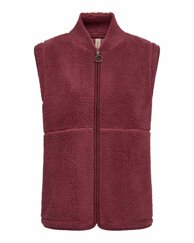 Onyx 3 Pile Väst Dam Oxblood Red | Smilebutiken - Soyaconcept