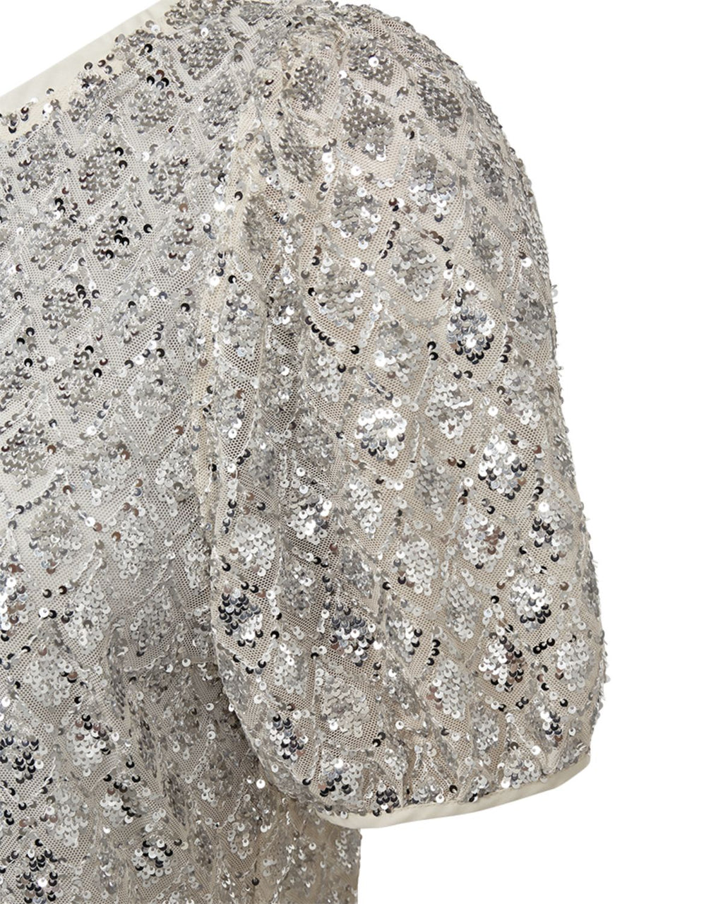 Patsy Glittertopp Dam Beige Moonbeam W Silver | Smilebutiken - Freequent