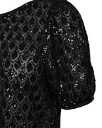 Patsy Glittertopp Dam Svart Black W Silver | Smilebutiken - Freequent