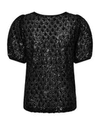 Patsy Glittertopp Dam Svart Black W Silver | Smilebutiken - Freequent
