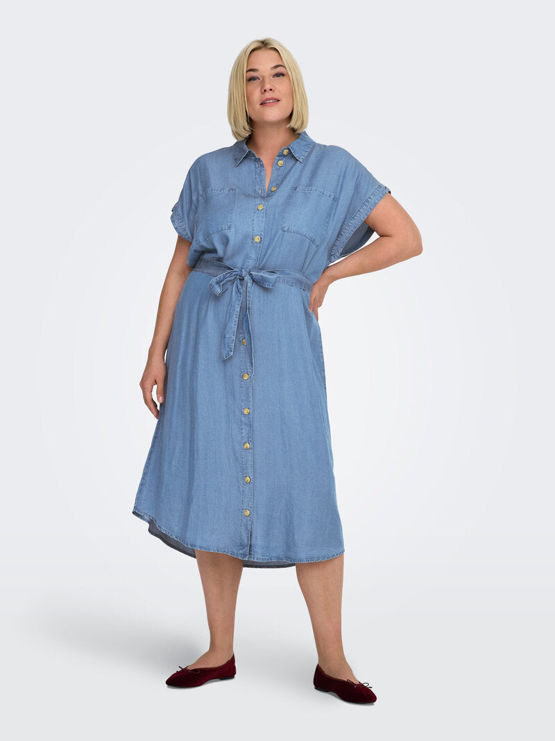 Pema Hannover Shirt Dress Women Medium Blue Denim | Smilebutiken - ONLY