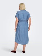 Pema Hannover Shirt Dress Women Medium Blue Denim | Smilebutiken - ONLY