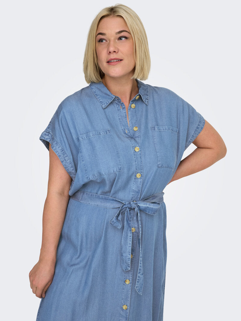 Pema Hannover Shirt Dress Women Medium Blue Denim | Smilebutiken - ONLY