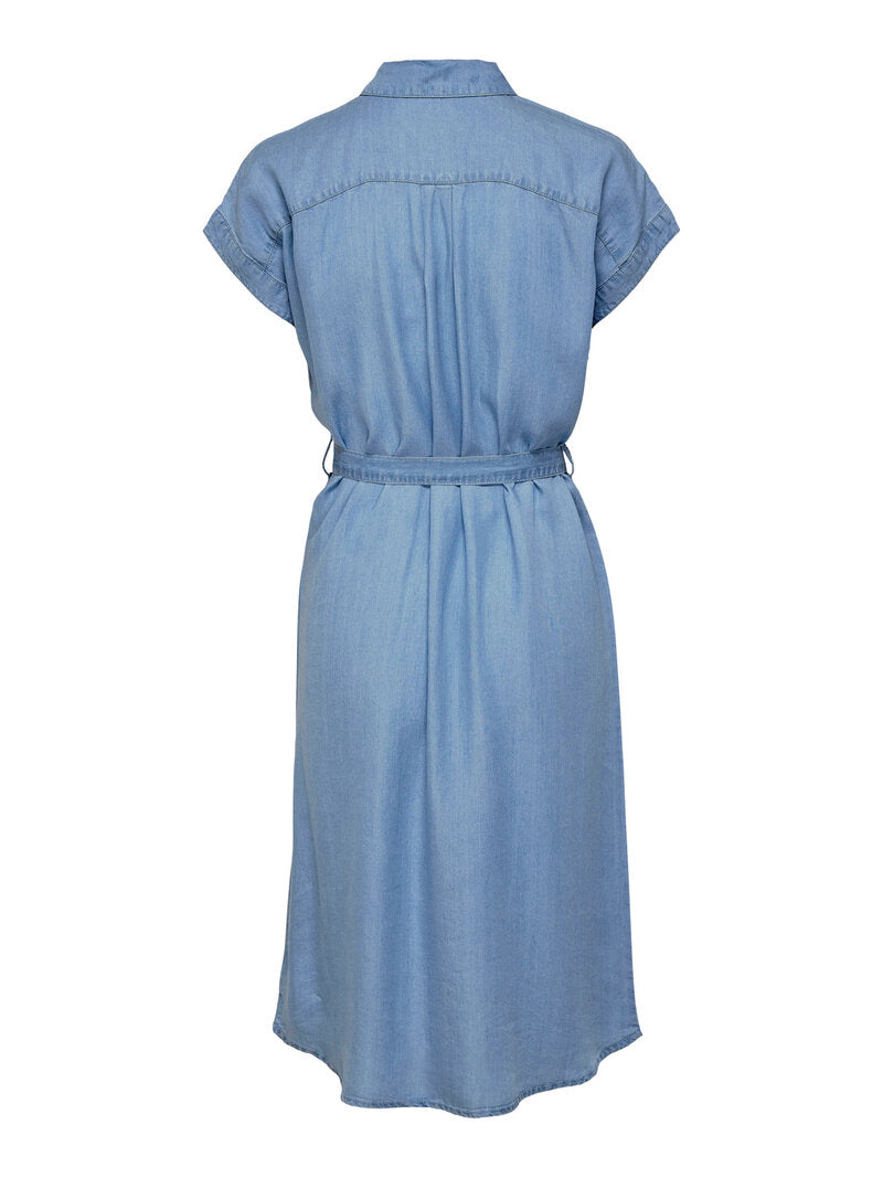 Pema Hannover Shirt Dress Women Medium Blue Denim | Smilebutiken - ONLY