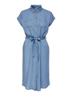 Pema Hannover Shirt Dress Women Medium Blue Denim | Smilebutiken - ONLY
