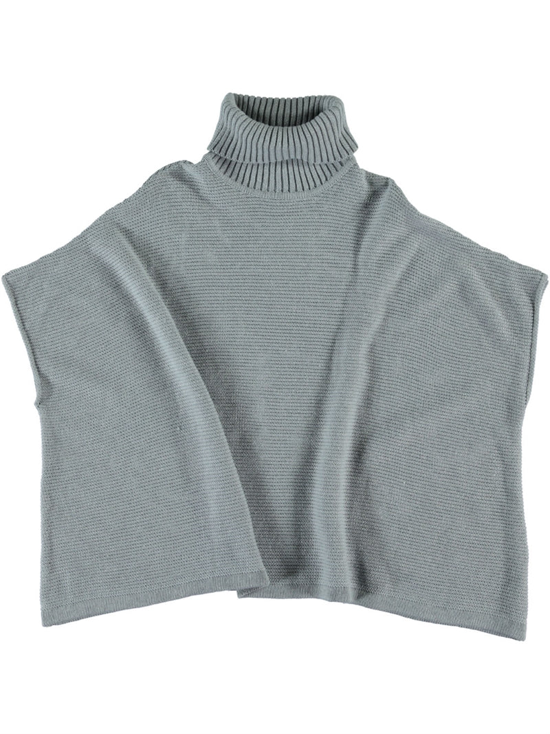 Pia Knit Barnponcho Grey Melange Name it