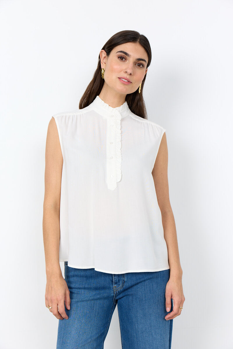 Radia 232 Kortärmad Topp Dam OffWhite | Smilebutiken - Soyaconcept