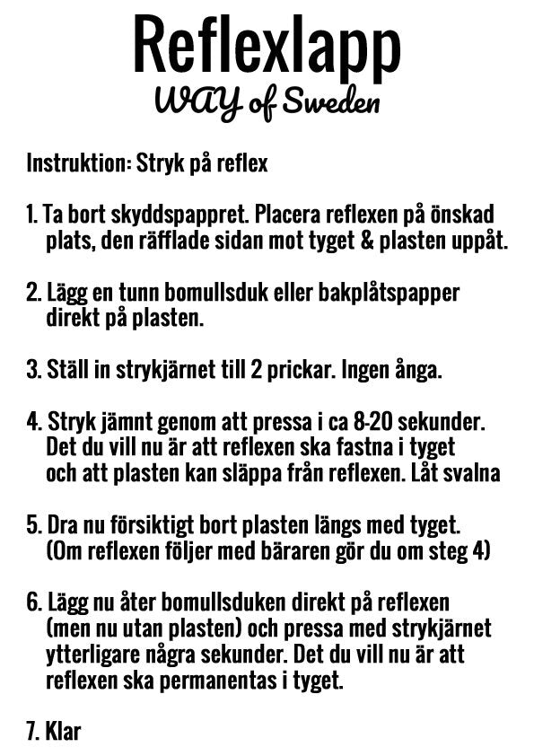 Reflective patch Way of Sweden