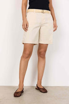 Rovena 1 Shorts With Belt Women Cream | Smilebutiken - Soyaconcept