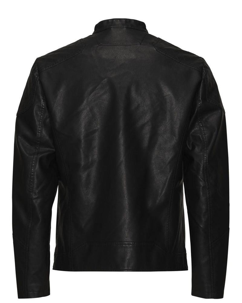 Rush Jacket Black PU Men Black Jack & Jones